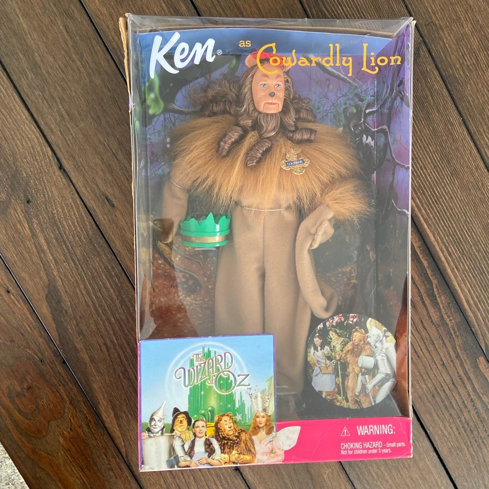 ntage The Wizard of OZ Ken as Cowardly Lion Barbie Doll 1999 New